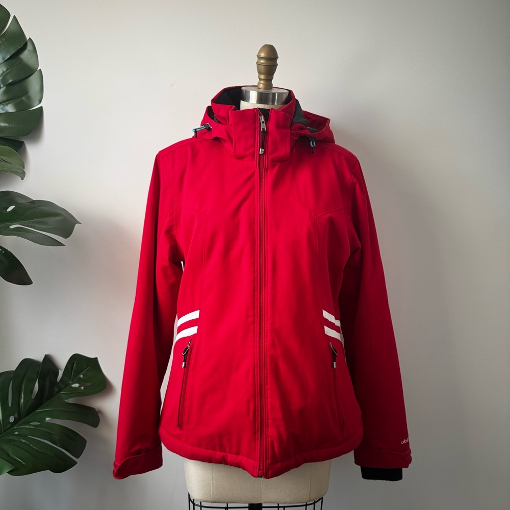 🎈Obermeyer Women's Red Ski Jacket with White Stripes